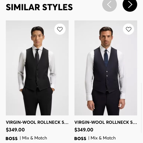 HUGO BOSS Men’s Suit Vest – Tailored Fit (42R / EU 52) - Picture 8 of 11